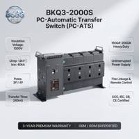 Interruptor de Transferencia Automática Monofásico Clase PC BKQ3-2000S 2000A 3P/4P, Conmutación de Energía Dual Ininterrumpida, Conexión contra Incendios, Certificación CCC CE