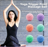 Balle de massage fascia 5CM à points convexes en TPE, balle de yoga pour la posture, couleur personnalisable, OEM disponible pour la relaxation de la taille/dos/pieds