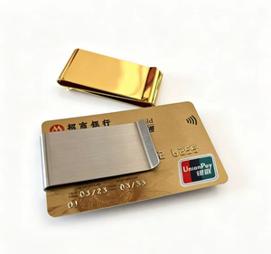 Clip para Billetes <span class=keywords><strong>de</strong></span> Acero Inoxidable para <span class=keywords><strong>Hombre</strong></span>, Acabado Dorado/Plateado/Negro, Estampado y Pulido, Regalo para Tarjetas <span class=keywords><strong>de</strong></span> Crédito - Product Image 6