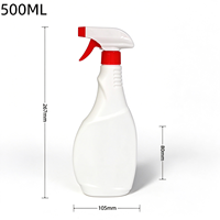 Bouteille en plastique personnalisée de 500 ml avec pulvérisateur à gâchette pour le nettoyage domestique, l'entretien automobile, le nettoyant mousse pour pneus, le nettoyant pour salle de bain, la cuisine et le nettoyant pour vitres