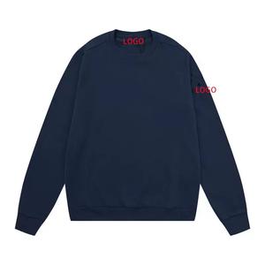 <span class=keywords><strong>Sudadera</strong></span> Clásica YQ de Color Sólido con Cuello Redondo, Insignias, Estilo Pareja Isleña, Versión Oversize, Mangas Largas - Product Image 4