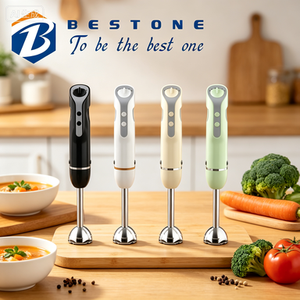 Mixeur plongeant BESTONE 12 vitesses, 2 lames en acier inoxydable, fonctionne sur piles, multifonctionnel pour la cuisine domestique - Product Image 3