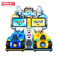 Machine de jeu d'arcade de course automobile pour enfants à monnayeur, deux joueurs, double écran, machine de jeu vidéo à conduire pour aire de jeux intérieure et centre commercial