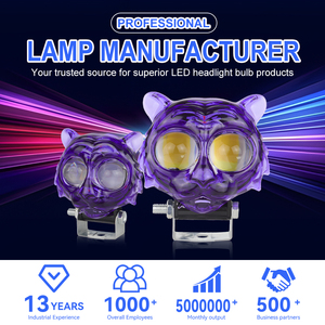 Faro Auxiliar para Motocicleta, Diseño de 3000K 6000K, Luz de Trabajo LED Impermeable IP67, Modelo MO69 de 2 Lentes para Camiones, ATV, Jeeps - Product Image 4