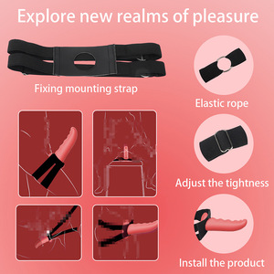 <strong>Wearable</strong> Vibrating Strap on Dildo Tongue Licking Silicone Vibrator Adjustable <strong>Harness</strong> Sex Toy USB Rechargeable Adult Pleasure - Product Image 6
