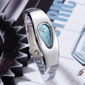 Orologi di Lusso al Quarzo con Quadrante a Goccia di Nuovo Design Personalizzato all'Ingrosso con Cinturino a Bracciale Vintage in Argento per Donna - Product Image 2