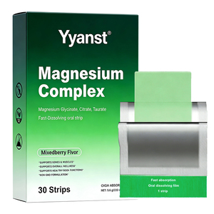 Tiras Orales de Magnesio Complejo OEM/ODM - Sabor a Bayas Mixtas, Apoyo a la Salud General, Fuerza Ósea, Suplemento Dietético para Adultos, Sin Gluten - Product Image 1