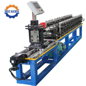 Çelik kiriş yapma makinesi C U Metal kanal saplama parça üretim hattı ile Servo Motor