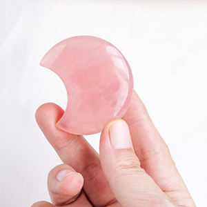 Piedra <span class=keywords><strong>de</strong></span> bolsillo <span class=keywords><strong>de</strong></span> <span class=keywords><strong>luna</strong></span> <span class=keywords><strong>de</strong></span> cuarzo rosa cavada amor curativo <span class=keywords><strong>de</strong></span> cristal natural al por mayor para decoración y regalos - Product Image 6