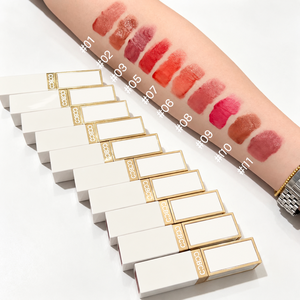 Ultra Shine Dewy <b>Lipstick</b> Creamy Non-drying Lip Tint Multiple Nude Pink Red Shades Golden Slim Square Tube Lip Cosmetic - Product Image 4