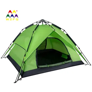 WZFQ Pop up Tent Outdoor Camping 3-4 Person Glamping High Quality Waterproof Beach Tent Automatic Family Mosquito Net Easy setup