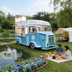 Large Capacity Fully Equipped Food Cart Mobile Concession Cart for <b>BBQ</b> Outdoor Catering Events - Product Image 1
