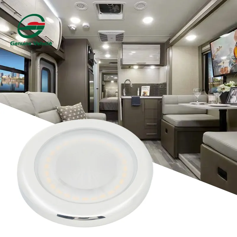 Surface Mounted Led Light Ceiling Light Round RV Caravan Led Light With Touch Dimmer LED RV Interior Ceiling Light Boat Camper For Boat