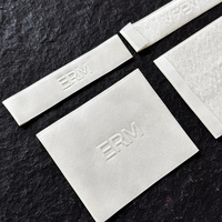 Étiquettes de col en tissu personnalisées de luxe avec logo cousu pour vêtements, étiquettes tissées