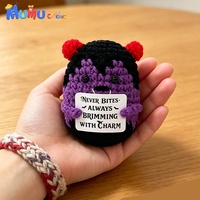 Poupée vampire au crochet tricotée à la main, figurine Dracula d'Halloween en coton laitier, jouet effrayant unique, cadeaux de fête en gros, cadeau de vacances