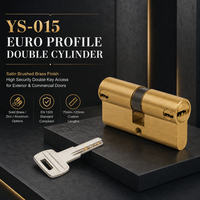 Cylindres de serrure de porte en alliage de zinc et aluminium de haute sécurité Euro Brass