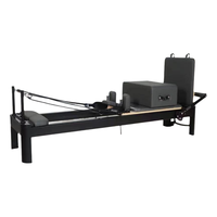 Fabrication directe professionnel Pilates réformateur ensemble Fitness équipement d'étirement Machine en alliage d'aluminium Pilates réformateur tout noir