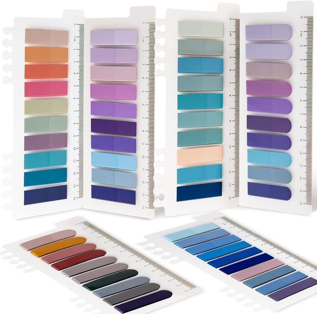 1200 Piece Sticky Book Index Tabs 60 Color Annotation Page Markers Paper Memo Pad Supplies for School and Gifts