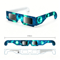 Lunettes d'éclipse solaire personnalisées avec logo, certifiées ISO CE, en papier, pour observation de l'éclipse – Offre Spéciale