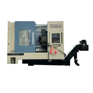 מיטה משופע מרכז מפנה cnc מכונת הברגה צינור cnc עם יחידת כרסום ראש 3 ציר סוג מתכת מפנה מיטה