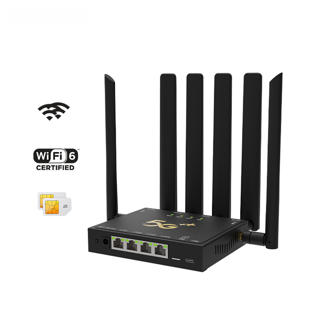 4G/3G CPE Industrial Modem Outdoor Wireless Router with Sim Card Slots 6 External Antenna 4 Ports Firewall & VPN Hotspot