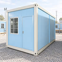 Maison conteneur pliable compacte avec installation rapide, unité à structure en acier pour projets de campements de entrepreneurs