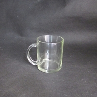 Tasse en verre transparent classique avec poignée pour jus de lait thé boire des verres de décalcomanie transparents