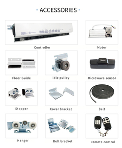 Classico automatico slim porta operatori Frameless sensore automatico porta scorrevole con Display a Led Controller di programma 100kgs - Product Image 2