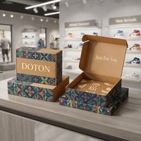 Scatola per Scarpe Pieghevole in Carta Kraft con Manico in Corda, Imballaggio Ecologico per Stivali in Pelle, Direttamente dalla Fabbrica
