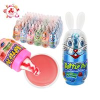 Nipple kelinci 2-in-1, permen Lollipop dengan Jam buah permen cair