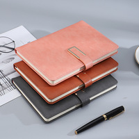 Agenda de luxe, carnet de notes, journal ligné, couverture en cuir PU A5, personnalisable OEM avec boîte cadeau pour l'écriture, étudiants, école