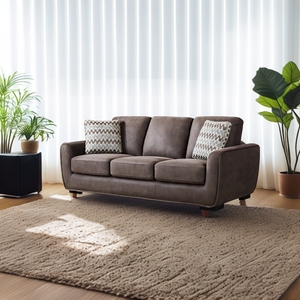 Indoor 3-Seater Velvet <b>Wood</b> Legs Upholstered <b>Sofa</b> Home Furniture Modern Design for Living Room Hotel Villa Use - Product Image 4