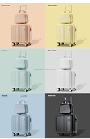 Petite valise de luxe à roulettes, design mignon d'ours, en ABS, avec serrure, barres de traction, roulettes fixes, pour le transport en cabine des enfants