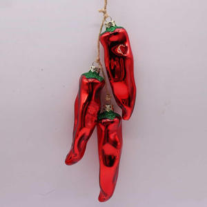 Haute Simulation Verre Chili Artisanat Décoration 7CM Décoration Suspendue Verre Rouge Chili Pendentif <span class=keywords><strong>Ornement</strong></span> - Product Image 1