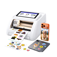 Mesin Cetak dan Potong Stiker Belakang Ponsel CP10 Kustom DIY, Printer Foto Mini Portabel Nirkabel