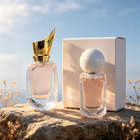 Flacon de parfum carré vide de luxe 30ml 50ml 100ml en verre avec pompe pulvérisatrice, couvercle en aluminium et boîte cadeau pour emballage cosmétique haut de gamme