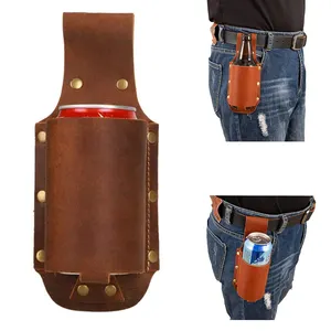 Pu Lederen Cool Bier Taille Riem Kan Houder Draagbare Frisdrankfles Hanger Tas Bier Holster Flessenhouders Voor Kampeervissen