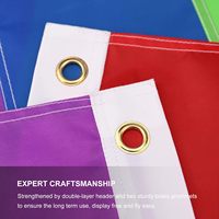 Broderie de luxe drapeau américain Gay Pride 3x5 pieds extérieur arc-en-ciel Gay Pride lesbienne paix LGBT bannière couleur vive avec œillets