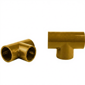 Raccord de tuyauterie en laiton sur mesure, à prix avantageux, haute pression, surface lisse, raccord en T égal à trois voies, résistant aux produits chimiques, connexion par soudure - Product Image 1