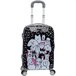 2023 ट्रॉली प्रिंटिंग बच्चों को गुलाबी बच्चों के सूटकेस में सुंदर लड़की यात्रा सामान