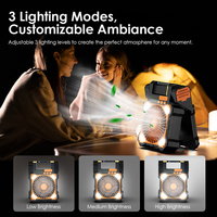 Ventilateur Solaire Pliable à Quatre Vitesses, Batterie Rechargeable, Répulsif Moustiques, Minuteur, Lampe de Lecture, Compatible Camping et Voiture, Emballage Boîte