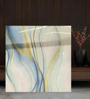 Meilleur prix, carreaux de sol en céramique vitrifiée polie en marbre bleu 600x600, texture dorée brillante, résistants aux acides, antibactériens