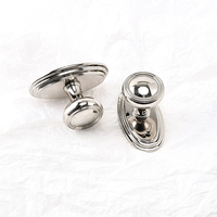 Poignée de porte Santaya en laiton nickelé massif, ensemble de serrures de porte intérieures traditionnelles pour chambre à coucher, silencieuse et facile à installer