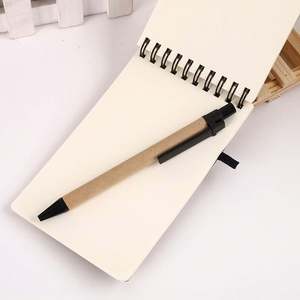 Cahier à bobine de promotion pour écrire des cahiers d'exercices Bloc-notes en papier kraft avec stylo - Product Image 6