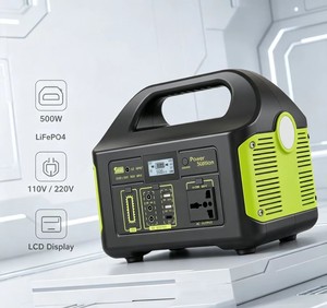 Station d'alimentation portable 500W à onde sinusoïdale pure, stockage d'énergie solaire, batterie LiFePO4 rechargeable, station d'alimentation multifonction - Product Image 2