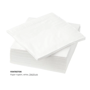 Serviettes de table en papier personnalisées avec logo d'usine, en pulpe vierge, douces, blanches, 2 plis, excellente absorption, 33*33 25*25 40*40, sac en papier - Product Image 2