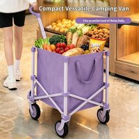 Chariot à main pliable portable, chariot de courses multi-usages pour la maison, la livraison de colis, le camping, chariot à tirer à la main