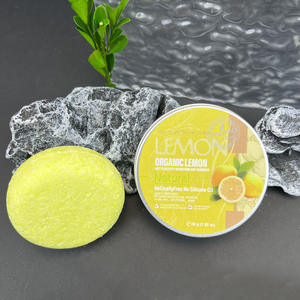 Savon Shampoing au Citron Fait Main Anti-Pelliculaire Rafraîchissant Nettoyant pour le Cuir Chevelu Nourrissant Soins des Cheveux Ingrédients Biologiques Sans Huile de Silicone - Product Image 3