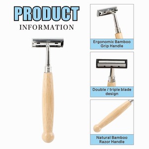 manico in bambù per uomo alta qualità ecologico naturale biodegradabile rasoio - Product Image 3