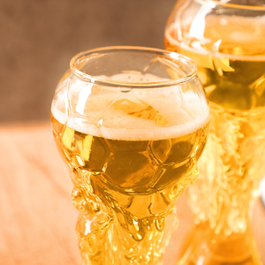 Chope à bière en verre en forme de trophée de <span class=keywords><strong>la</strong></span> Coupe US MX CA, design sportif promotionnel réutilisable pour les événements de football mondial - Product Image 5